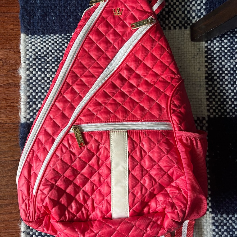 Oliver Thomas Quilted pink tennis bag